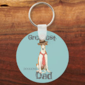 ボルゾイパパ キーホルダー (正面)