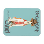 ボルゾイパパ マグネット (横)