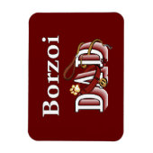 ボルゾイパパ マグネット (縦)