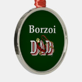 ボルゾイパパ メタルオーナメント (右)