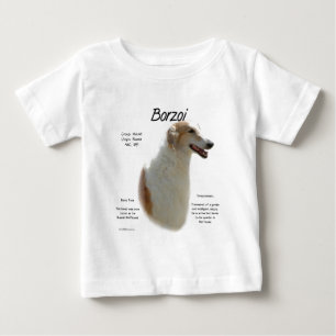 ボルゾイヒストリーデザイン ベビーTシャツ