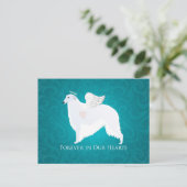 ボルゾイペットロス悔やみや弔慰デザイン ポストカード (スタンド正面)