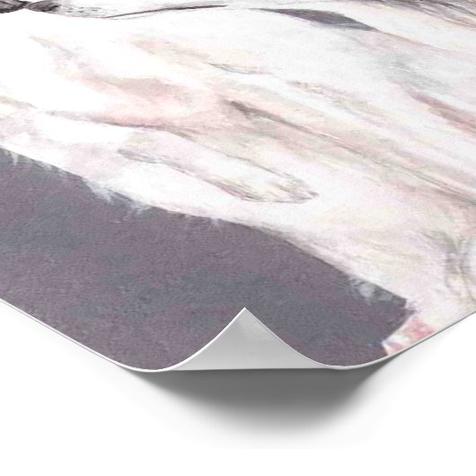 ボルゾイロシアのウルフハウンド犬アートのポスター ポスター (角)