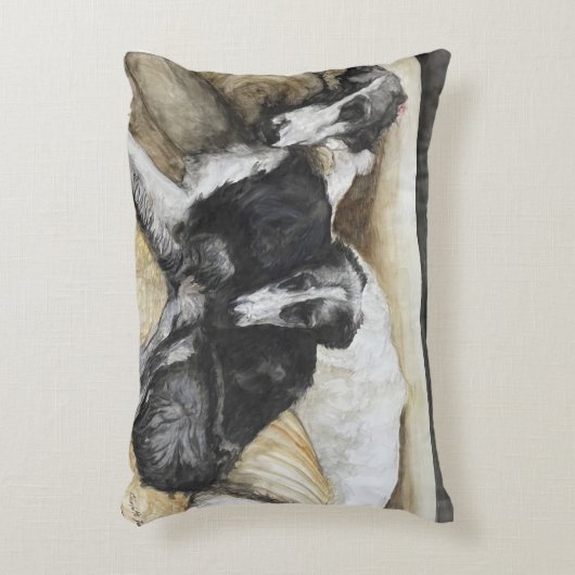 ボルゾイロシアのウルフハウンド犬アート枕 アクセントクッション (正面(垂直))