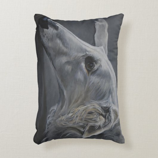 ボルゾイロシアのヴォルフハウンドドッグアート装飾用クッション アクセントクッション (正面(垂直))