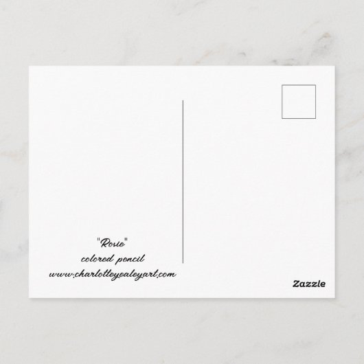 ボルゾイロシアウルフハウンド犬のアートポストカード ポストカード (裏面)