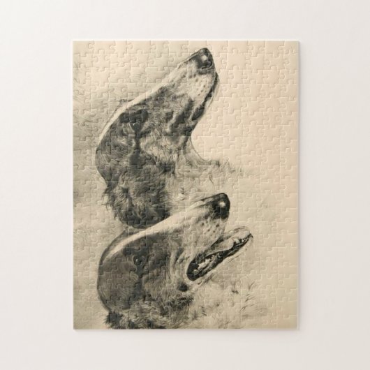 ボルゾイ対 ジグソーパズル (縦)