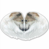 ボルゾイ愛ダイカットビニールシール シール (正面)