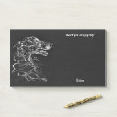 ボルゾイ抽象芸術アートドッグ名 ポストイット (デスク)