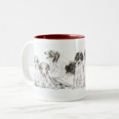 ボルゾイ族 ツートーンマグカップ (正面左)