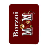 ボルゾイ犬のお母さん マグネット (縦)