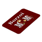 ボルゾイ犬のお母さん マグネット (左側)