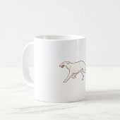 ボルゾイ犬の魔法 コーヒーマグカップ (正面左)