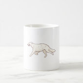 ボルゾイ犬の魔法 コーヒーマグカップ (中央)