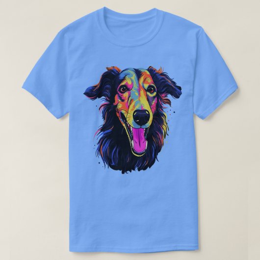ボルゾイ笑い Tシャツ (デザイン正面)