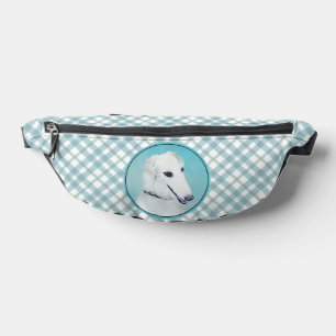 ボルゾイ絵を描ホワイトロシアのズ犬アート ファニーパック