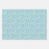 ボルゾイ絵を描ホワイトロシアのズ犬アート ラッピングペーパーシート (正面)