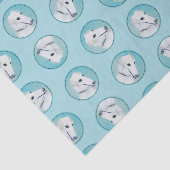 ボルゾイ絵を描ホワイトロシアのズ犬アート 薄葉紙 (詳細)