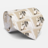 ボルゾイ絵画のオリジナルドッグアート ネクタイ (ロール)