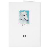 ボルゾイ絵画ズ（白） – かわいいオリジナルドッグアート (裏面)