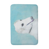 ボルゾイ絵画ズ（白） – かわいいオリジナルドッグアート バスマット (正面縦)