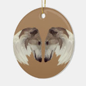 ボルゾイ美しいクリスマスオーナメント セラミックオーナメント (左)