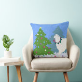 ボルゾイ飾の森のクリスマスツリー クッション (椅子)