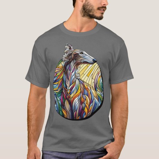 ボルゾイ ふざける Tシャツ (正面)