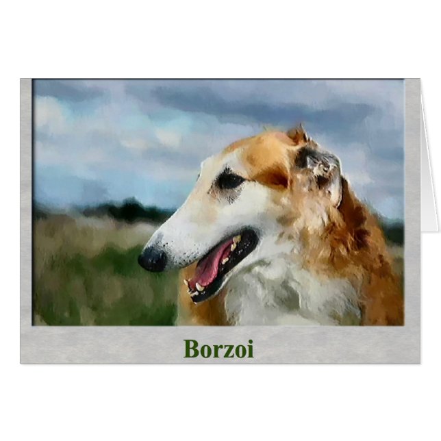 ボルゾイ・アート・ギフト (正面横)