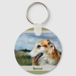 ボルゾイ・アート・ギフト キーホルダー