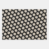 ボルゾイ・シルバー・ブリント絵を描ルのウルフハウンド・ドッグ・アート ラッピングペーパーシート (正面3)