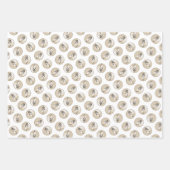 ボルゾイ・シルバー・ブリント絵を描ルのウルフハウンド・ドッグ・アート ラッピングペーパーシート (正面2)