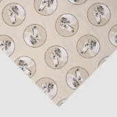 ボルゾイ・シルバー・ブリント絵を描ルのウルフハウンド・ドッグ・アート 薄葉紙 (詳細)