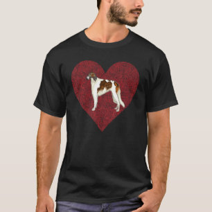 ボルゾイ バレンタインデー ドッグ ラブ 指紋 Tシャツ