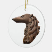 ボルゾイ プロファイル クリスマス オーナメント (左)