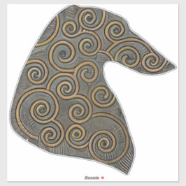 ボルゾイ プロフィール ダイカット ビニール ステッカー シール