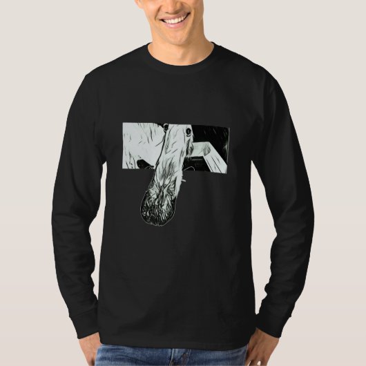 ボルゾイ ミーム 長い鼻 犬 Tシャツ (正面)