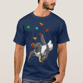 ボルダリングアンドロック登山パンダプレミアム Tシャツ