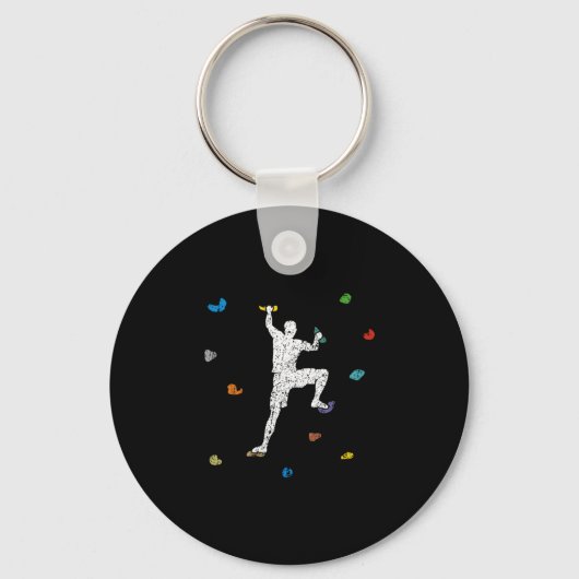 ボルダリングウォールクライマーギフトアイディア キーホルダー (正面)