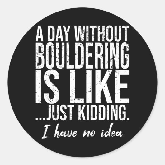ボルダリングスおもしろいポーツギフト ラウンドシール (正面)