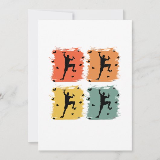 ボルダリングレトロポップ・アートのアート登山機器 招待状 (正面)