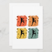 ボルダリングレトロポップ・アートのアート登山機器 招待状 (正面/裏面)