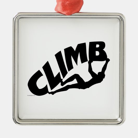 ボルダリングロック登山 メタルオーナメント (正面)