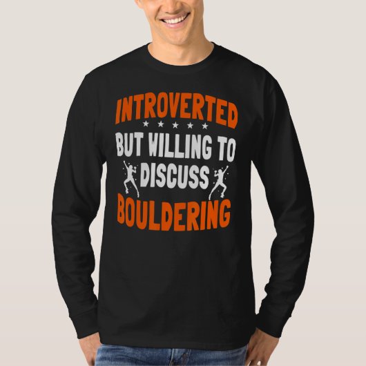 ボルダリング内向きボルダラークライマー人工 Tシャツ (正面)