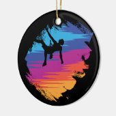 ボルダリング動揺してレトロロック登山 セラミックオーナメント (左)