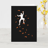 ボルダリング大きい石スポーツ登山ウォール カード (黄色い花)