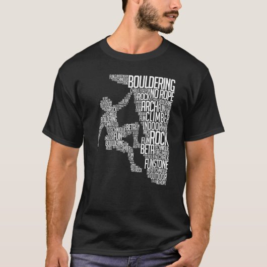 ボルダリング登山ロック登山スポーツファン Tシャツ (正面)
