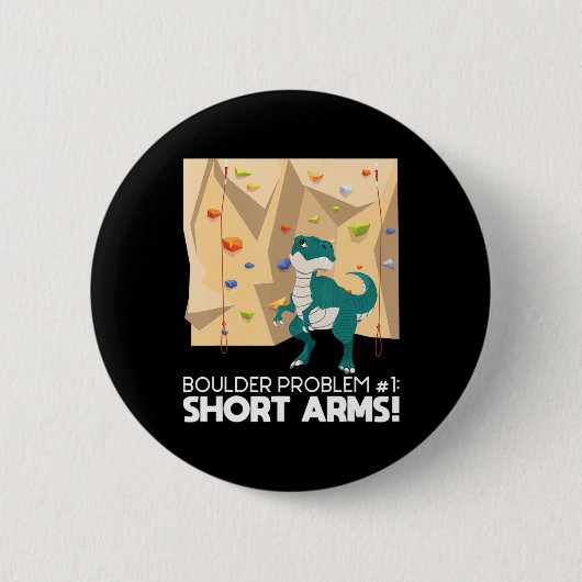 ボルダリングTレックスウォールクライマーロック登山マウンタ 缶バッジ (正面)