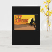 ボルダーンマウンテンハイカー登山ロッククリフ カード (黄色い花)