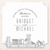 ボルチモアでの愛 |シティスカイラインへようこそ ペーパーコースター (正面)